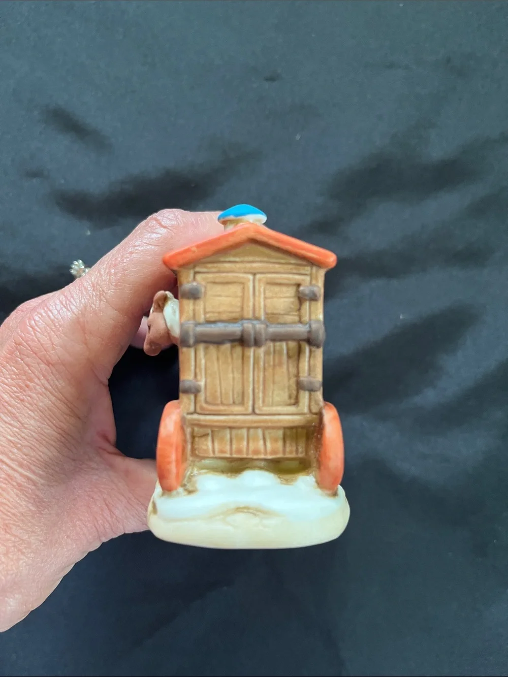 Vtg Lefton Colonial Village VETERINARIAN Horse Drawn Wagon Figurine Christmas